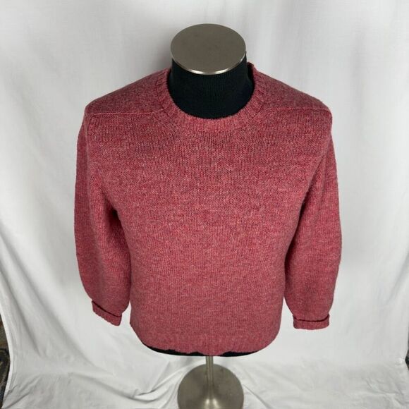 Vintage Scottish Wool Coral Knit Crew Sweater - Men’s 44/XL - Picture 4 of 6